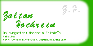 zoltan hochrein business card